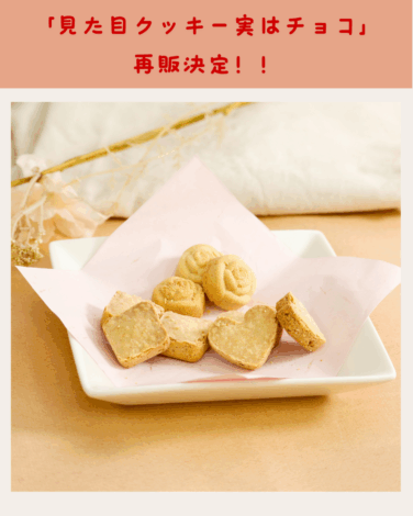 【再販決定！】「見た目はクッキー、実はチョコ」が新しくなって帰ってきました♪